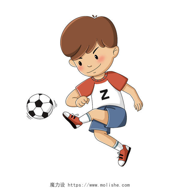 男孩踢足球运动踢球PNG素材踢足球元素